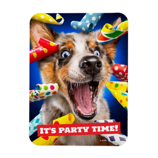 Magnet Flexible Sifflets de fête pour chien heureux (Vertical)