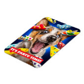 Magnet Flexible Sifflets de fête pour chien heureux (Côté Gauche)