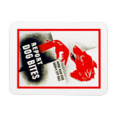 Magnet Flexible Signaler les piqûres de chien (Horizontal)