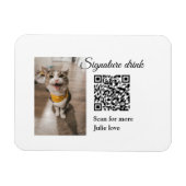 Magnet Flexible Signature boisson scanner QR code ajouter le nom d (Horizontal)