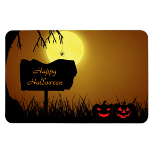 Magnet Flexible Signe d'Halloween avec Citrouilles - Aimant flexib