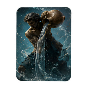 Magnet Flexible Signe du zodiaque Verseau Symbole d'astrologie Por