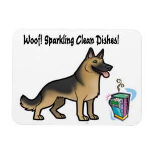 Magnet Flexible Signe propre de plats de chien de berger allemand