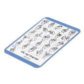 Magnet Flexible SIGNER LANGUE Aimant ALPHABET (Côté Gauche)