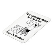 Magnet Flexible Signs & Display Cartoon. Promotion commerciale (Côté Gauche)