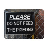 Magnet Flexible S'il vous plaît ne nourrissez pas les pigeons New (Horizontal)