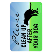 Magnet Flexible S'il vous plaît nettoyer après votre chien panneau (Vertical)