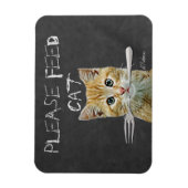 Magnet Flexible S'il vous plaît nourrir un chat (Vertical)