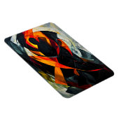 Magnet Flexible Silhouette Abstraite dans l'art rouge et noir (Côté Droit)