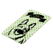 Magnet Flexible Silhouette berger allemand st patrick (Côté Gauche)