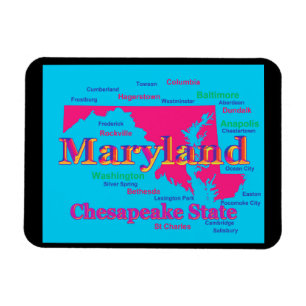 Magnet Flexible Silhouette colorée de carte de fierté d'état du