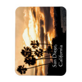Magnet Flexible Silhouette Coucher De Soleil À San Diego (Vertical)