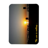 Magnet Flexible Silhouette de coucher de soleil d'été côtier (Vertical)