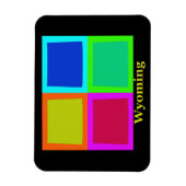 Magnet Flexible Silhouette de la carte du Wyoming (Vertical)