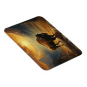 Magnet Flexible Silhouette du coucher de soleil de bison de buffle (Côté Droit)