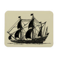 Silhouette du navire avec voiles de billage
