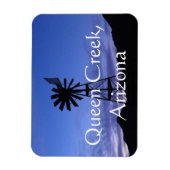 Magnet Flexible Silhouette d'un moulin à vent, Queen Creek Arizona (Vertical)