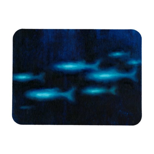 Magnet Flexible Silhouettes de poisson bleu translucide (Horizontal)