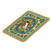 MAGNET FLEXIBLE SILLEMENT GIRAFFE LONG COU ET SPOTS, FUNNY FOLK AR (Côté Gauche)