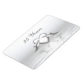 Magnet Flexible Silver Anniversary Dolphins et Heart (Côté Gauche)