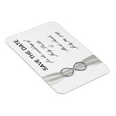 Magnet Flexible Silver Infinity White Wedding Enregistrer La Date  (Côté Droit)