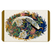 Magnet Flexible Silver Peacock (Horizontal)