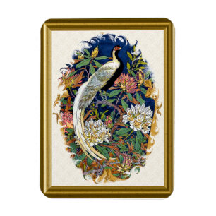 Magnet Flexible Silver Peacock