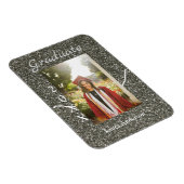 Magnet Flexible Silverglitter photo graduation ajouter nom classe  (Côté Droit)