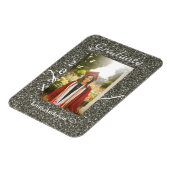 Magnet Flexible Silverglitter photo graduation ajouter nom classe  (Côté Gauche)