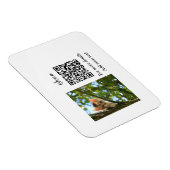 Magnet Flexible Simple animal name details QR code add text photo (Côté Droit)