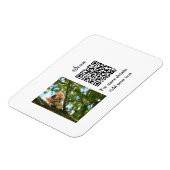 Magnet Flexible Simple animal name details QR code add text photo (Côté Gauche)