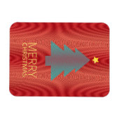 Magnet Flexible Simple arbre de Noël Rouge et Vert rayures Trippy (Horizontal)