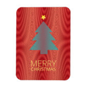 Magnet Flexible Simple arbre de Noël Rouge et Vert rayures Trippy (Vertical)