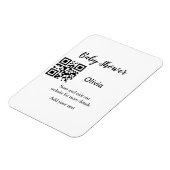 Magnet Flexible Simple baby shower site web code-barres QR ajouter (Côté Gauche)