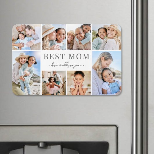 Magnet Flexible Simple Best Mom Photo Collage