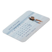 Magnet Flexible Simple Calendrier photo mariage Enregistrer la dat (Côté Gauche)