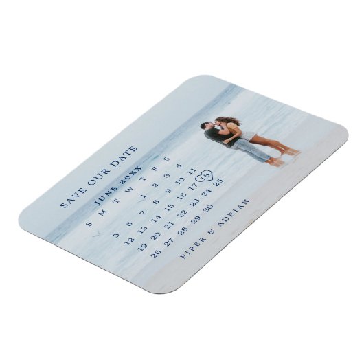 Magnet Flexible Simple Calendrier photo mariage Enregistrer la dat (Côté Gauche)