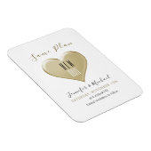 Magnet Flexible Simple changement de date de mariage en or (Côté Droit)