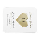 Magnet Flexible Simple changement de date de mariage en or (Horizontal)