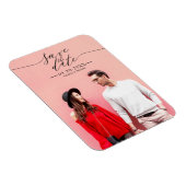 Magnet Flexible Simple Chic Script Mariage Enregistrer La Date Ph (Côté Droit)