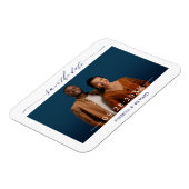 Magnet Flexible Simple Chic Script Wedding Enregistrer La Date Pho (Côté Gauche)