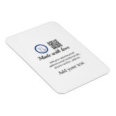 Magnet Flexible Simple code QR minimal ajouter un logo nom de code (Côté Droit)