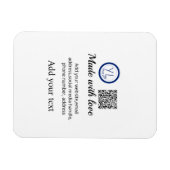 Magnet Flexible Simple code QR minimal ajouter un logo nom de code (Horizontal)