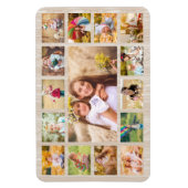 Magnet Flexible Simple Collage de 15 Photos Rustique Moderne (Vertical)