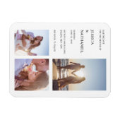 Magnet Flexible Simple Collage De Photos Mariage Moderne Blanc (Horizontal)