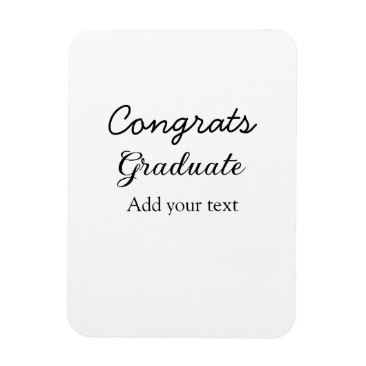 Magnet Flexible Simple congratulation graduation add your (Vertical)