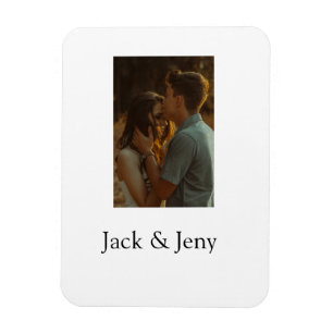 Magnet Flexible Simple couleur minimale ajouter nom photo texte cu