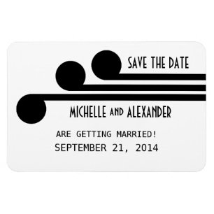 Magnet Flexible Simple Déco Chic Enregistrer l'aimant Date, Noir