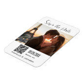 Magnet Flexible Simple Elegant Photo QR Code Enregistrer la date (Côté Gauche)