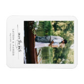 Magnet Flexible Simple Élégant Script de Save the Date de Mariage (Horizontal)